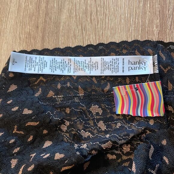 2) NEW Hanky Panky Cross Dyed Leopard French Brief panties small black - Picture 4 of 8